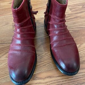 John Fluevog Women’s Red Leather Boots